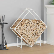 Vidaxl brandhoutrek 100x25x100 cm koudgewalst staal wit - afbeelding 1