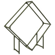 Vidaxl brandhoutrek 100x25x100 cm koudgewalst staal olijfgroen - afbeelding 2