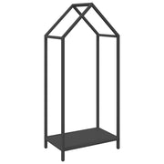 Vidaxl brandhoutrek 40x25x90 cm koudgewalst staal zwart - afbeelding 2