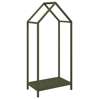 Vidaxl brandhoutrek 40x25x90 cm koudgewalst staal olijfgroen