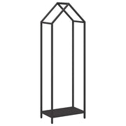 Vidaxl brandhoutrek 40x25x120 cm koudgewalst staal zwart - afbeelding 2