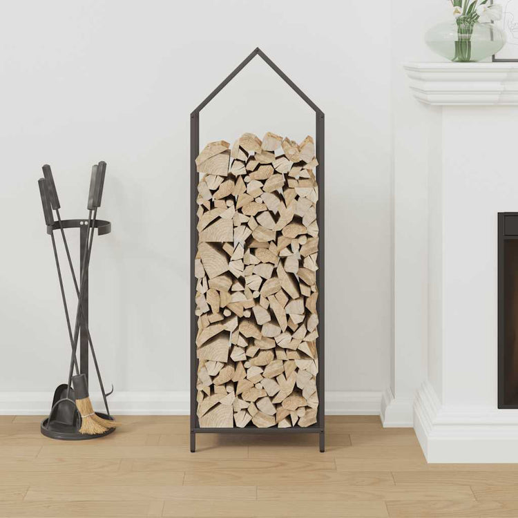 Vidaxl brandhoutrek 40x25x120 cm koudgewalst staal zwart