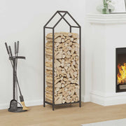 Vidaxl brandhoutrek 40x25x120 cm koudgewalst staal zwart - afbeelding 1