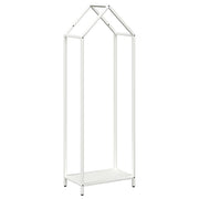 Vidaxl brandhoutrek 40x25x120 cm koudgewalst staal wit - afbeelding 2