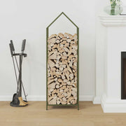 Vidaxl brandhoutrek 40x25x120 cm koudgewalst staal olijfgroen - afbeelding 3