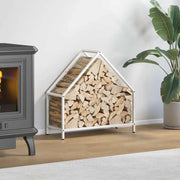 Vidaxl brandhoutrek 60x25x60 cm koudgewalst staal wit - afbeelding 1