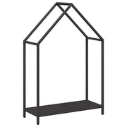 Vidaxl brandhoutrek 60x25x90 cm koudgewalst staal zwart - afbeelding 2