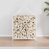 Vidaxl brandhoutrek 60x25x90 cm koudgewalst staal wit