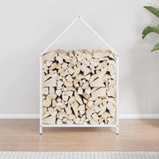 Vidaxl brandhoutrek 60x25x90 cm koudgewalst staal wit - afbeelding 3