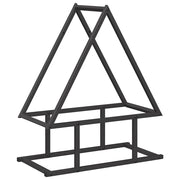 Vidaxl brandhoutrek 50x25x60 cm koudgewalst staal zwart - afbeelding 2