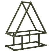 Vidaxl brandhoutrek 50x25x60 cm koudgewalst staal olijfgroen - afbeelding 2