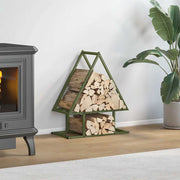 Vidaxl brandhoutrek 50x25x60 cm koudgewalst staal olijfgroen - afbeelding 1