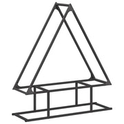 Vidaxl brandhoutrek 80x25x90 cm koudgewalst staal zwart - afbeelding 2