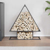 Vidaxl brandhoutrek 80x25x90 cm koudgewalst staal zwart