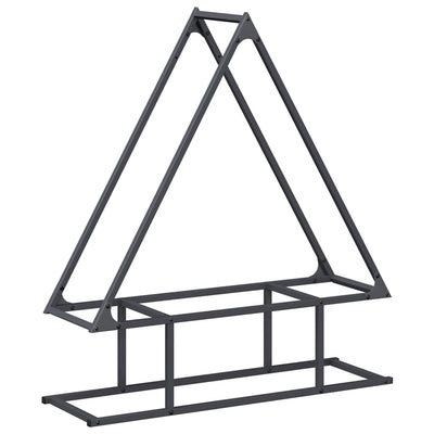 Vidaxl brandhoutrek 80x25x90 cm koudgewalst staal antracietkleurig