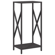 Vidaxl brandhoutrek 34x25x70 cm koudgewalst staal zwart - afbeelding 2