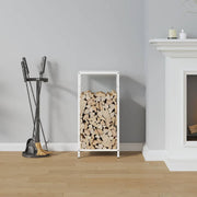 Vidaxl brandhoutrek 34x25x70 cm koudgewalst staal wit - afbeelding 3