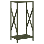 Vidaxl brandhoutrek 34x25x70 cm koudgewalst staal olijfgroen - afbeelding 2
