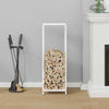 Vidaxl brandhoutrek 34x25x100 cm koudgewalst staal wit