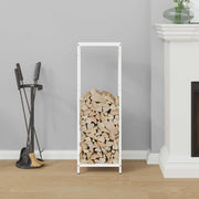 Vidaxl brandhoutrek 34x25x100 cm koudgewalst staal wit - afbeelding 3