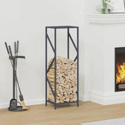 Vidaxl brandhoutrek 34x25x100 cm koudgewalst staal antracietkleurig - afbeelding 1