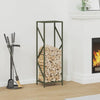 Vidaxl brandhoutrek 34x25x100 cm koudgewalst staal olijfgroen