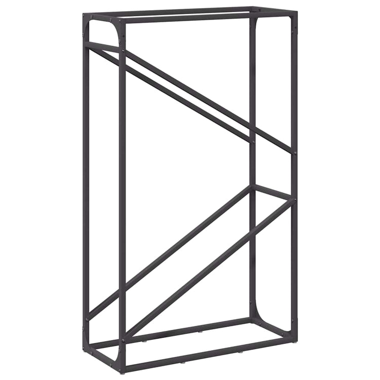 Vidaxl brandhoutrek 60x25x100 cm koudgewalst staal zwart