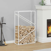 Vidaxl brandhoutrek 60x25x100 cm koudgewalst staal wit - afbeelding 1