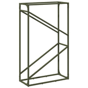 Vidaxl brandhoutrek 60x25x100 cm koudgewalst staal olijfgroen - afbeelding 2