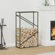 Vidaxl brandhoutrek 60x25x100 cm koudgewalst staal olijfgroen
