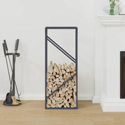 Vidaxl brandhoutrek 40x25x100 cm koudgewalst staal antraciet - afbeelding 3