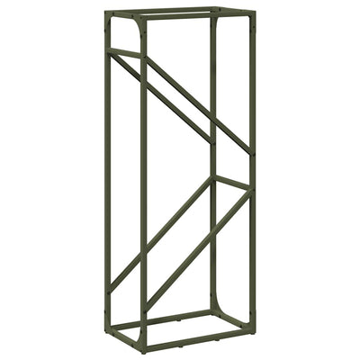 Vidaxl brandhoutrek 40x25x100 cm koudgewalst staal olijfgroen