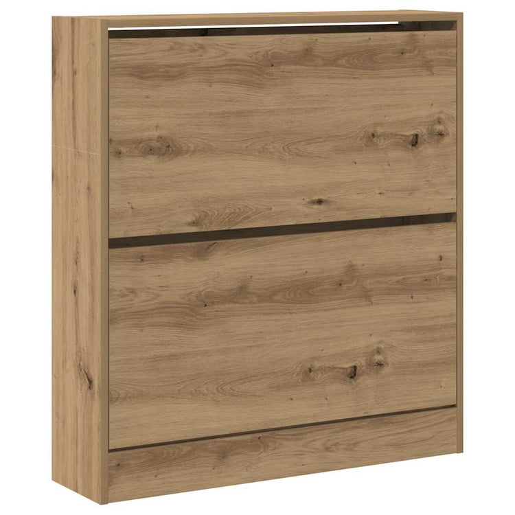 Vidaxl schoenenkast 80 x 21 x 87,5 cm bewerkt hout gerookt eiken