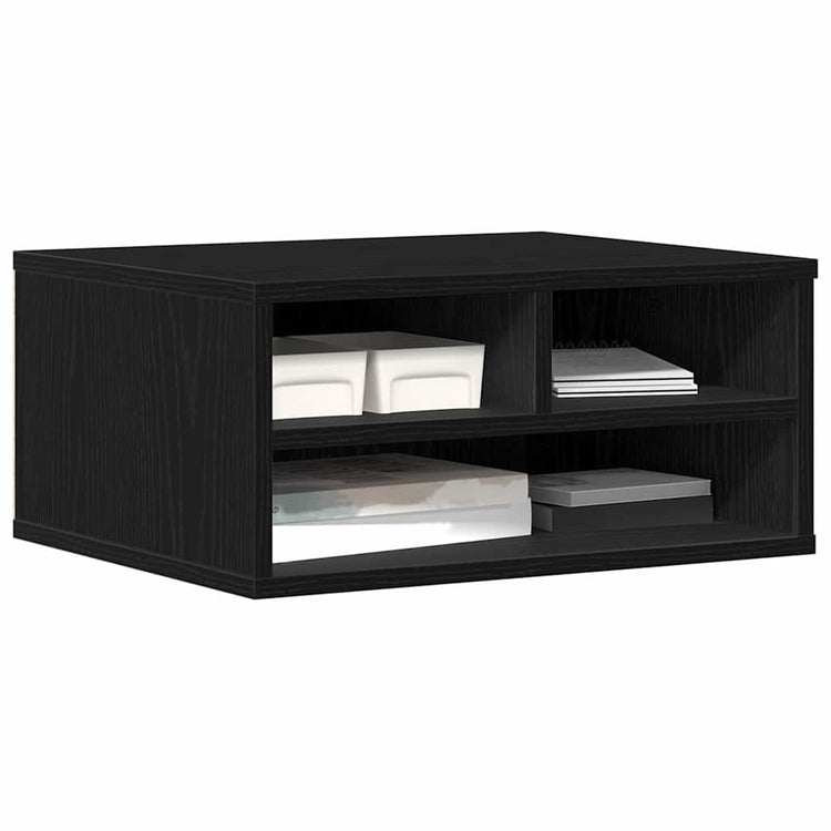 Vidaxl printerstand zwart eiken 49 x 40 x 22,5 cm bewerkt hout