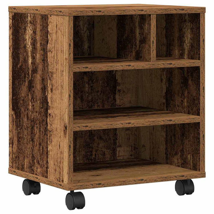 Vidaxl printerstand oud hout 41 x 32 x 48 cm bewerkt hout