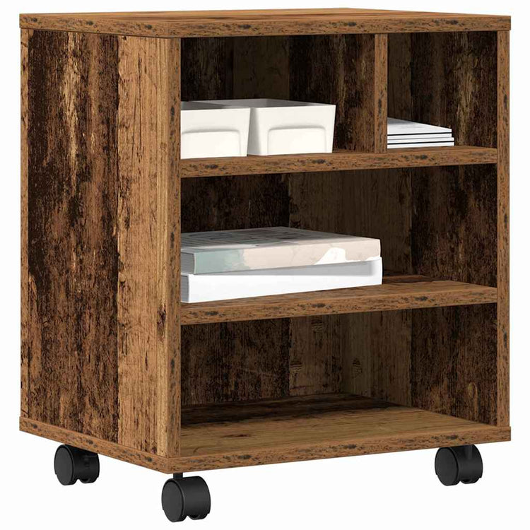 Vidaxl printerstand oud hout 41 x 32 x 48 cm bewerkt hout