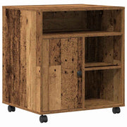 Vidaxl printerstand oud hout 60 x 50 x 67 cm bewerkt hout - afbeelding 2