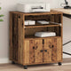 Vidaxl printerstand oud hout 60 x 48 x 74 cm bewerkt hout