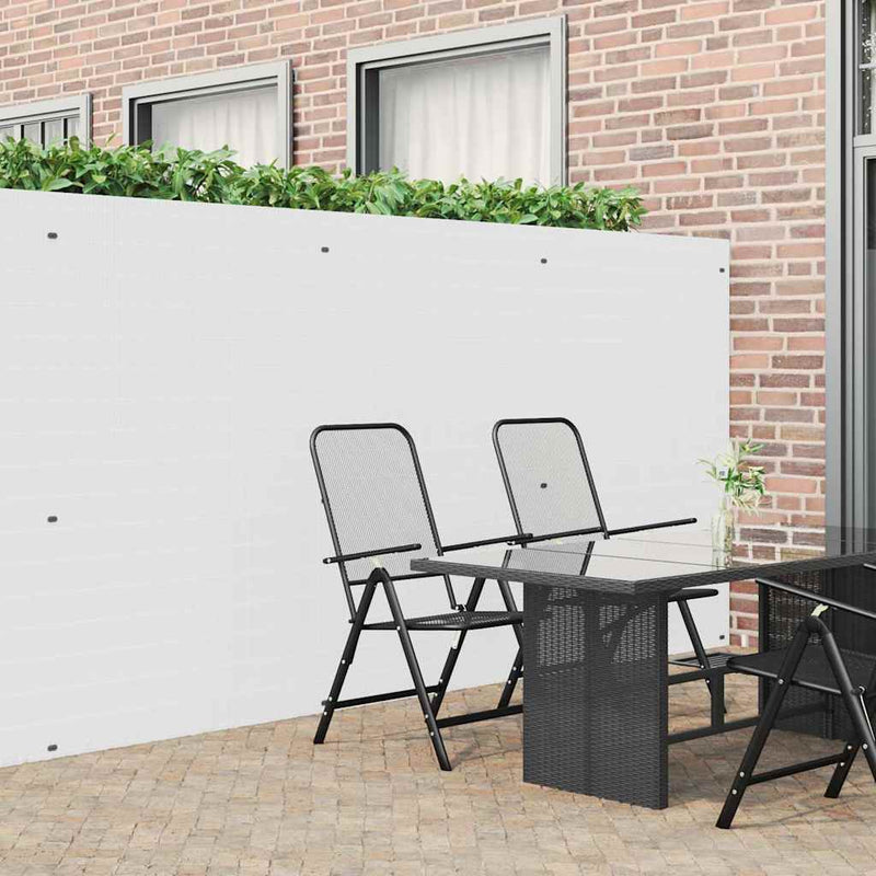 Vidaxl tuinhek dubbelzijdig wit 1,8x5 m pvc