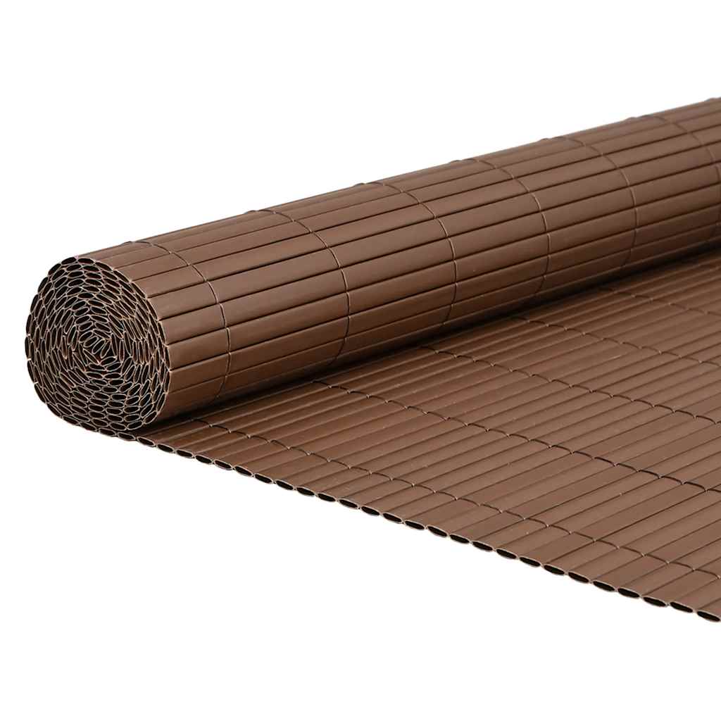 Vidaxl tuinhek dubbelzijdig bruin 1,8x5 m pvc