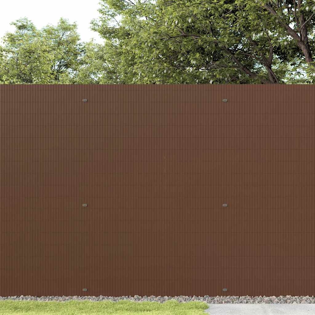 Vidaxl tuinhek dubbelzijdig bruin 1,8x5 m pvc