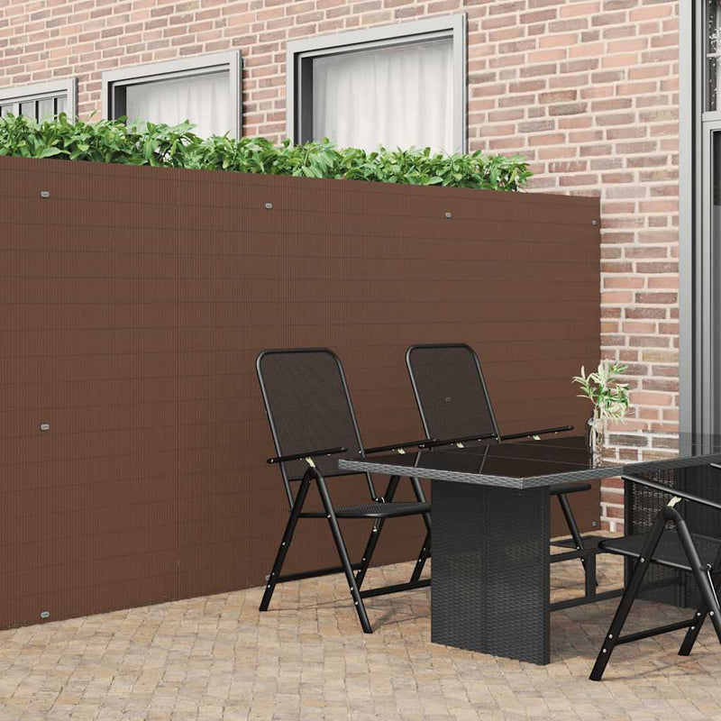 Vidaxl tuinhek dubbelzijdig bruin 1,8x5 m pvc