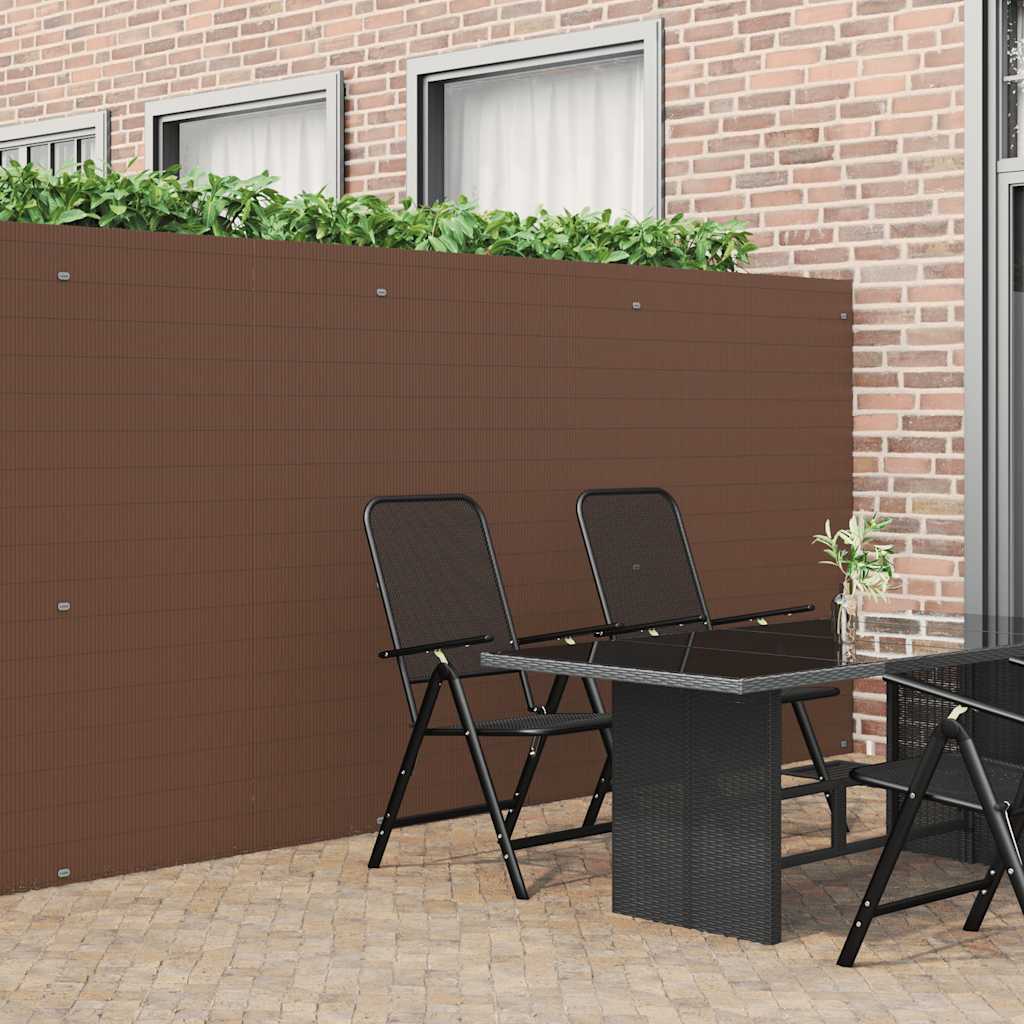 Vidaxl tuinhek dubbelzijdig bruin 1,8x5 m pvc