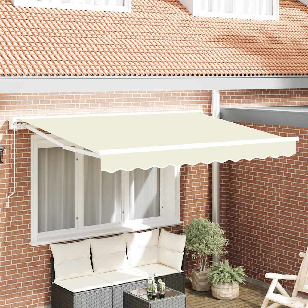Vidaxl inklapbaar zonnescherm crème 250 x 200 cm polyester en metaal