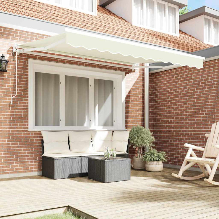 Vidaxl inklapbaar zonnescherm crème 250 x 200 cm polyester en metaal
