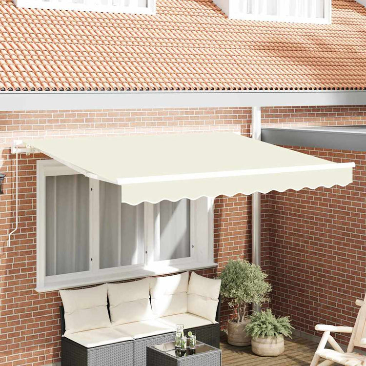 Vidaxl inklapbaar zonnescherm crème 250 x 200 cm stof
