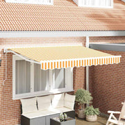 Vidaxl inklapbaar zonnescherm geel en wit 250 x 200 cm - afbeelding 1