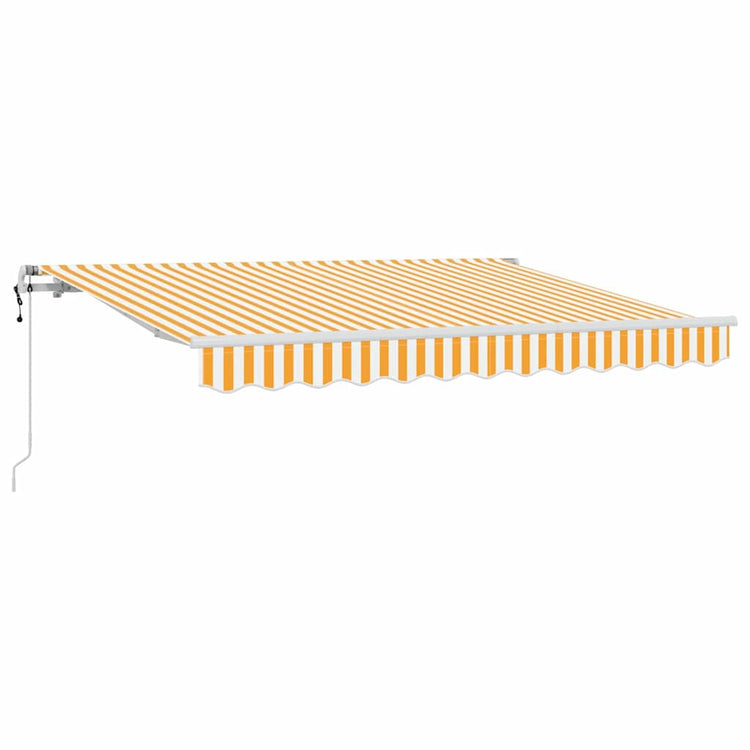 Vidaxl inklapbaar zonnescherm geel 250 x 200 cm stof