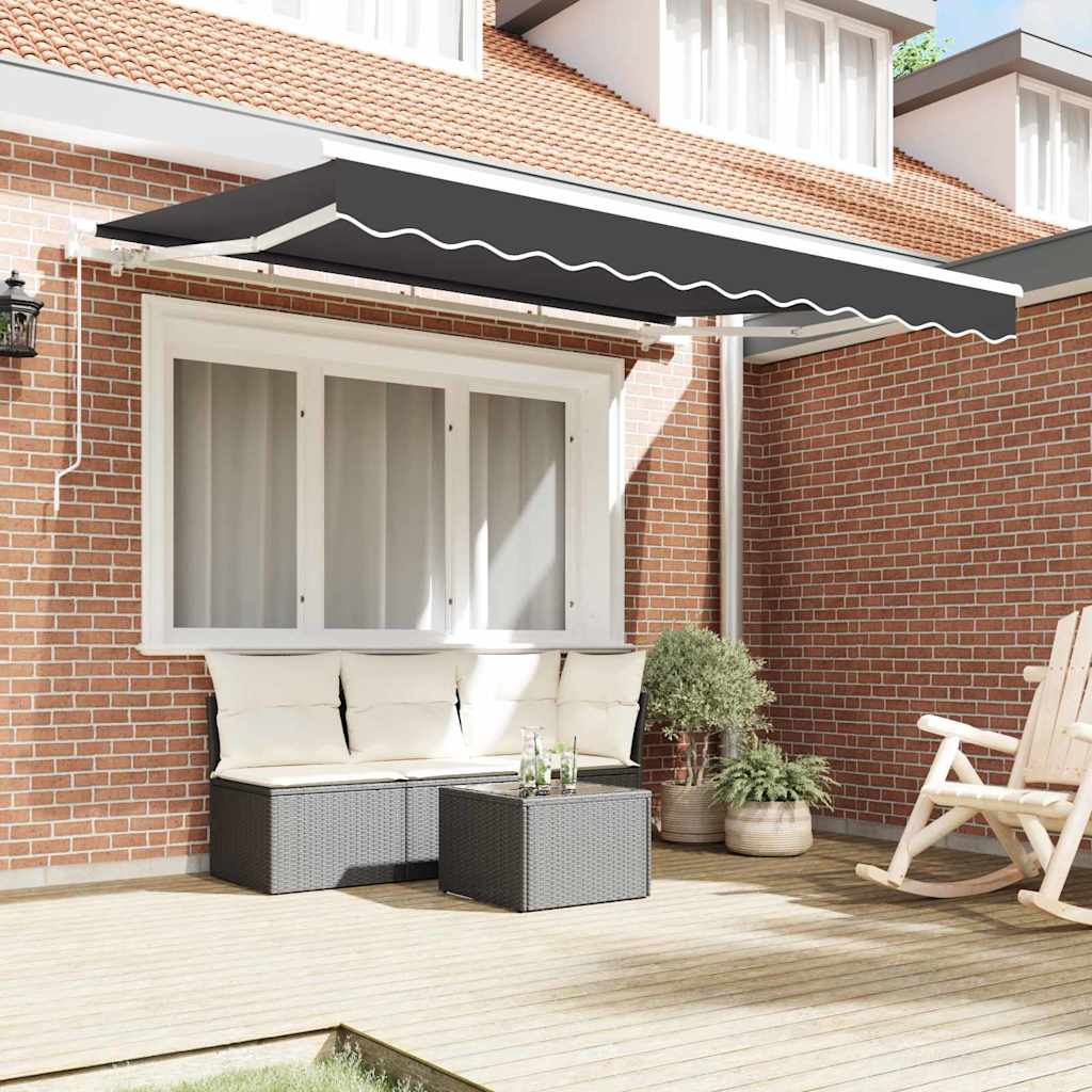 Vidaxl inklapbaar zonnescherm antraciet 250 x 200 cm stof