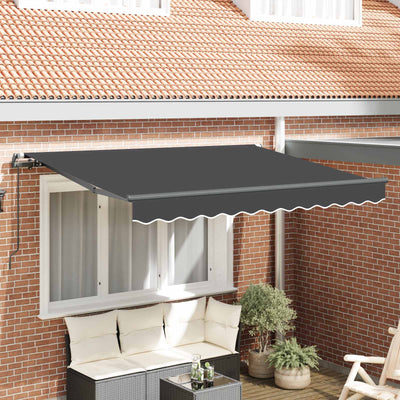 Vidaxl uitschuifbare luifel antraciet 250 x 200 cm stof